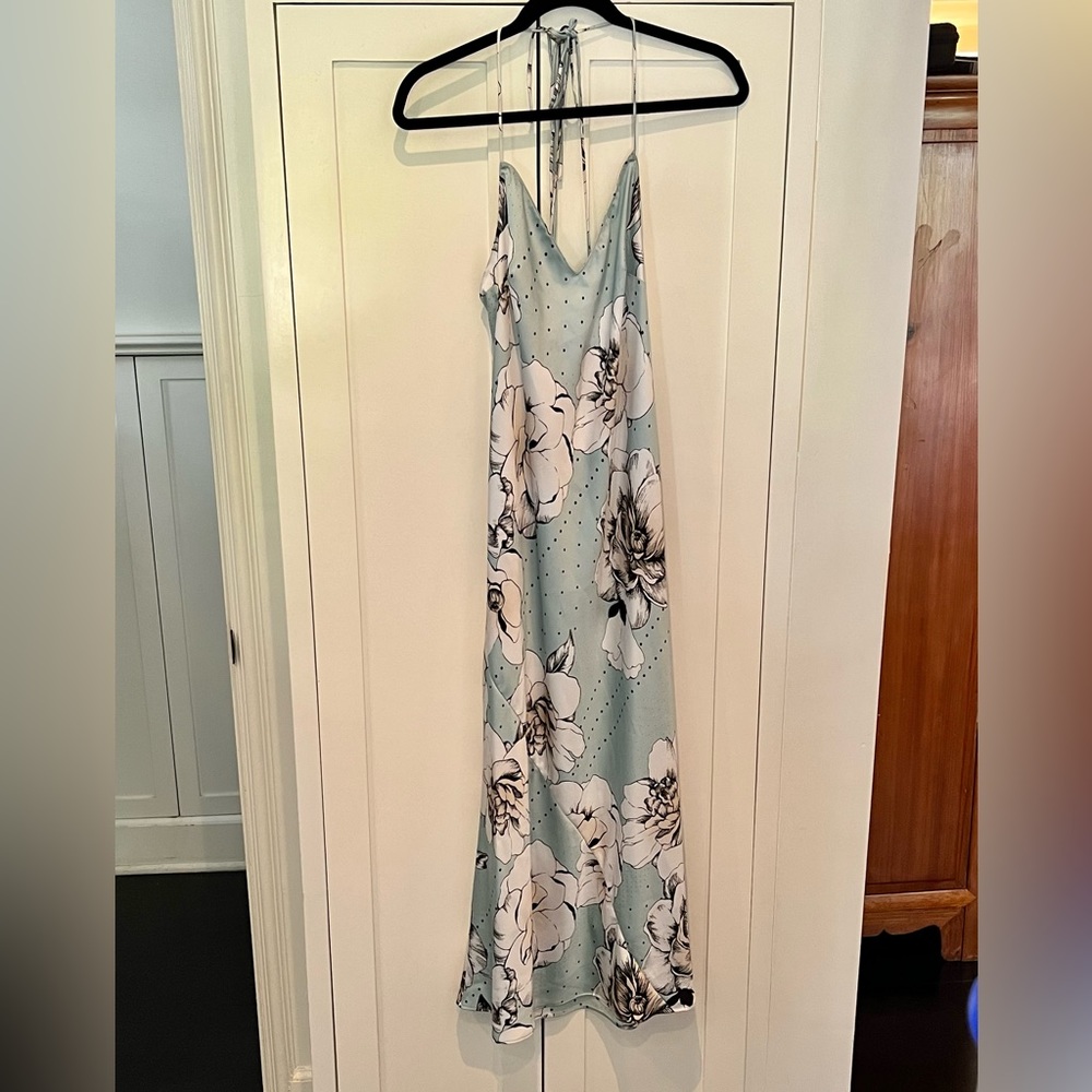NWT Victoria’s Secret blue and white halter dress